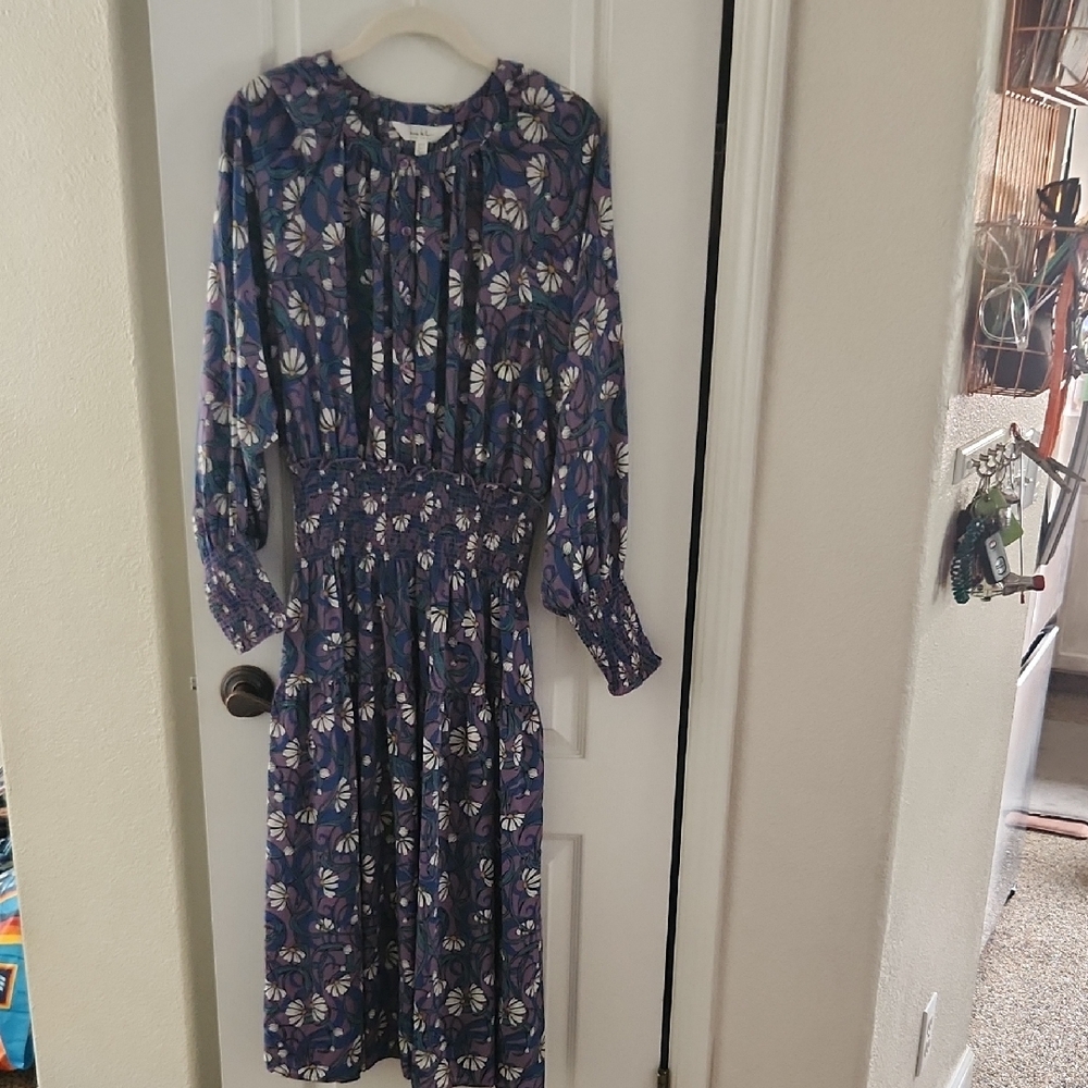 Nicole Miller Purple and Blue Floral Dress, Size M